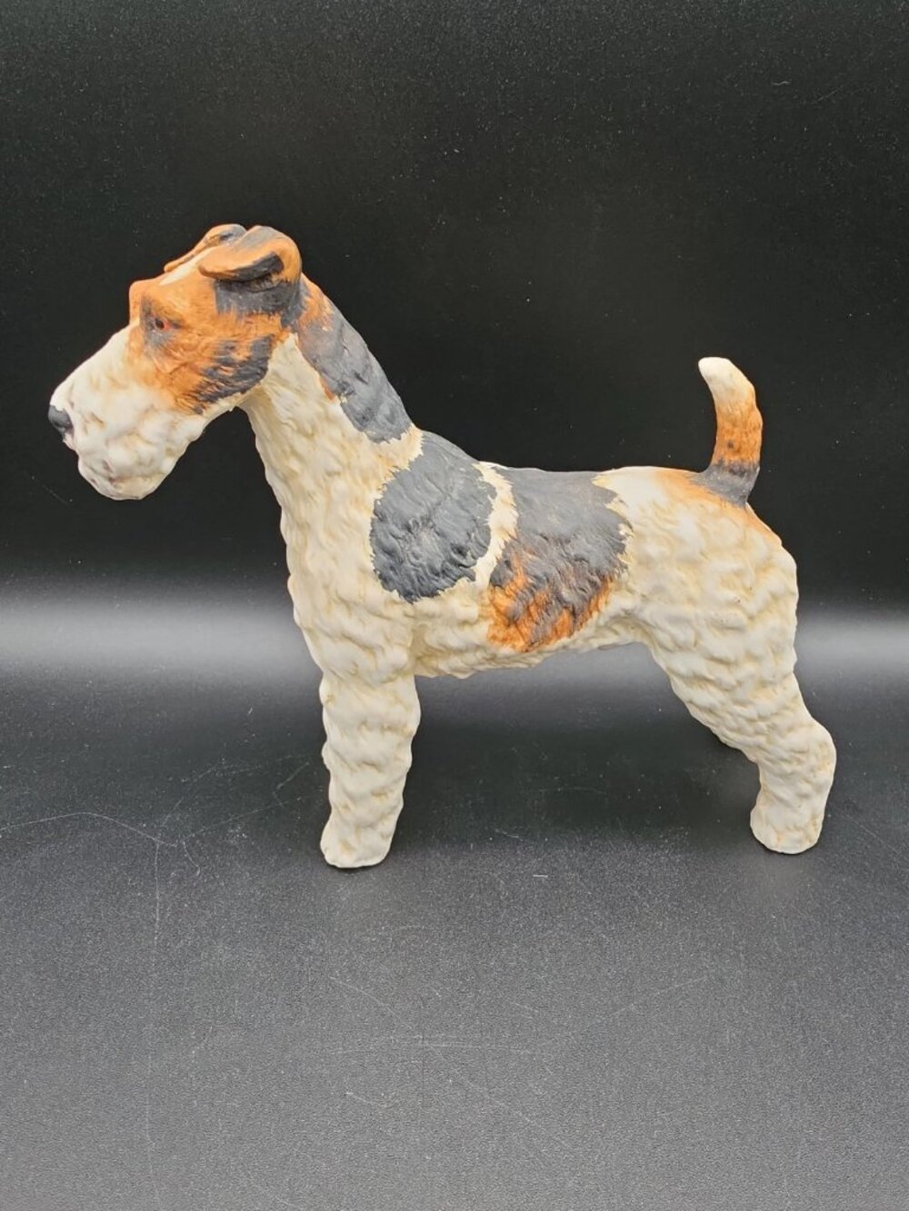 Vintage Andrea by Sadek Bisque Porcelain Fox Terrier Dog Figurine
